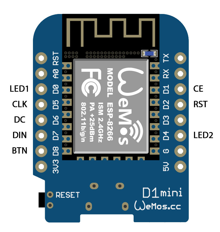 D1 mini esp8266 схема